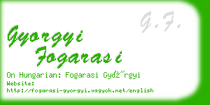 gyorgyi fogarasi business card